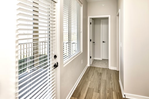 Studio, one two and three bedroom apartments and townhomes featuring open concept floor plans, dens, large windows, stainless steel appliances, quartz countertops, eat-in kitchens, pantries, LVT flooring and much more at The Trails at North Streams in Omaha, NE