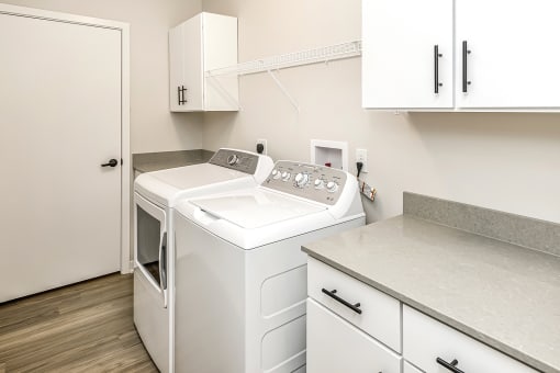 Studio, one two and three bedroom apartments and townhomes featuring open concept floor plans, dens, large windows, stainless steel appliances, quartz countertops, eat-in kitchens, pantries, LVT flooring and much more at The Trails at North Streams in Omaha, NE