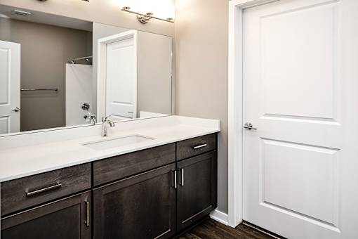 Studio, one two and three bedroom apartment homes featuring stainless steel appliances, luxury wood-style plank flooring, and in-unit washer and dryer in VUE 156 in Omaha, NE