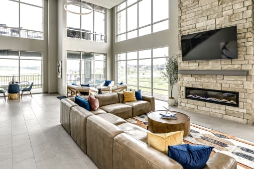 State-of-the-art clubhouse at The Westline at Flanagan Lake in Omaha, NE