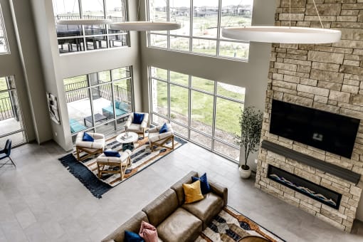 State-of-the-art clubhouse at The Westline at Flanagan Lake in Omaha, NE