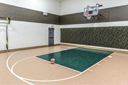 Indoor basketball court at Southwest Gables Apartments, Omaha NE