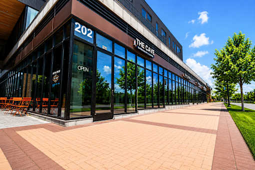 The Cave restaurant is located at 202 on the street.