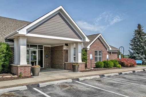 Clubhouse Entrance at The Vue Apartments, Bellevue
