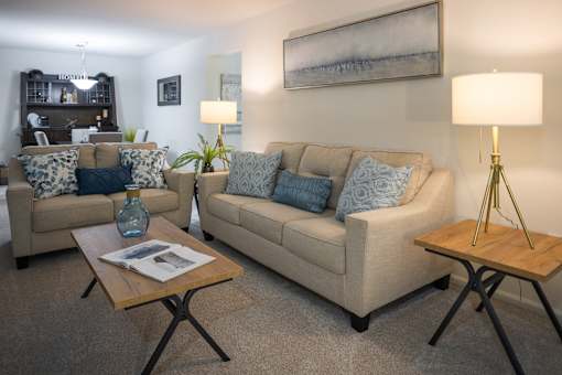 Spacious Living Area at Pointe North Apartments, Bethlehem, Pennsylvania