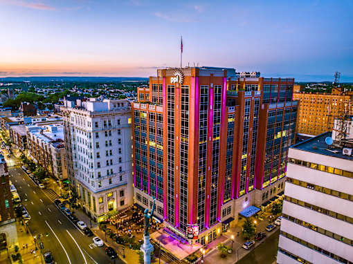 A tall building at The Standard Apartments, Pennsylvania