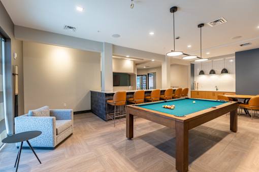 Game Room at The Hive Apartments, Allentown