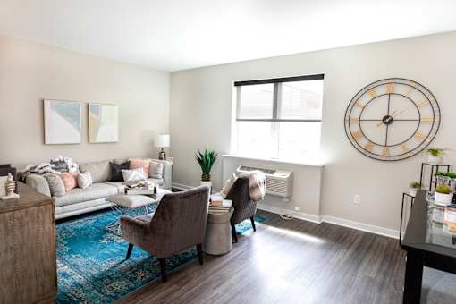 Living room area at The Nines Apartment Homes Apartments, Allentown
