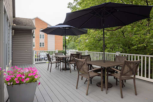 Outdoor Patio at Meadows Apartments, Emmaus, Pennsylvania