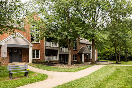 Green Space Walking Path at Meadows Apartments, Emmaus, Pennsylvania