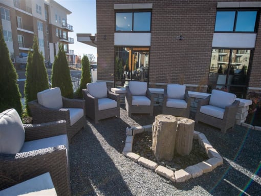 Outdoor Patio at One Deerfield Apartments, Ohio, 45040