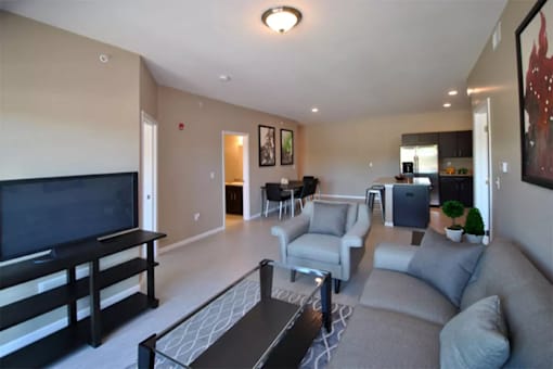 Living room at Living room at Southfield MI Apartments | 42 West Apartments in Southfield Michigan