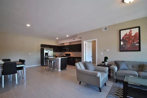 Living room at Living room at Southfield MI Apartments | 42 West Apartments in Southfield Michigan