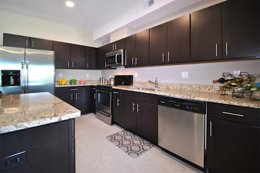 Bathroom at Living room at Southfield MI Apartments | 42 West Apartments in Southfield Michigan