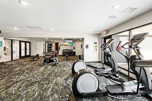 Fitness studio  at Arbor Glen Apartments in East Lansing, MI near Michigan State University.