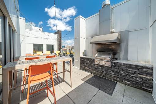 Rooftop view at Arena Place Apartments in Grand Rapids, MI