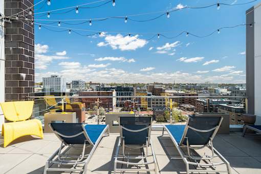 Rooftop view at Arena Place Apartments in Grand Rapids, MI