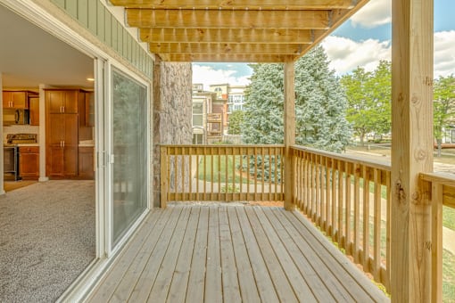 Balcony at East Lansing Apartment near MSU | Delta Arms Apartments