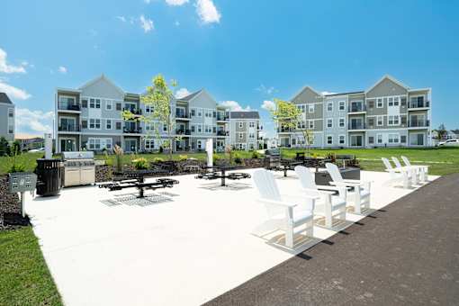 Exterior resident space at Hudsonville, MI Apartments and Townehomes | Elmwood Lake Apartments in Hudsonville MI