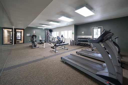 Fitness room at Alpine Slopes Apartments near Grand Rapids, MI