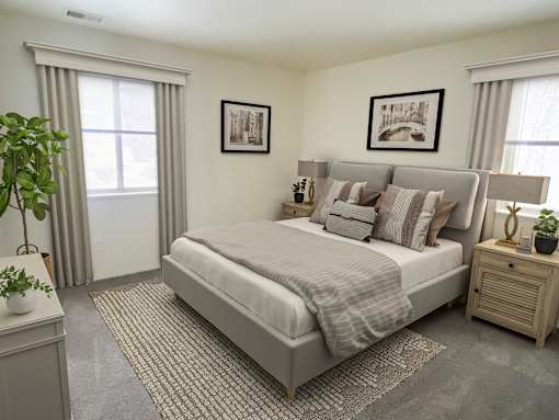 Bedroom at Muskegon Apartments | Lake Forest Apartments in Muskegon, MI
