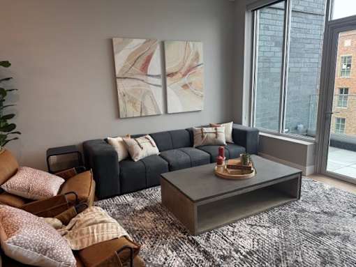 Living room at Royal Oak Apartments  |  Main Living Apartments in Royal Oak, MI