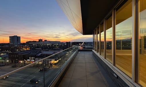 Large balcony at Royal Oak, MI Apartments