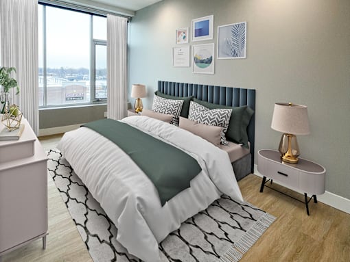 Spacious bedroom in Royal Oak Apartments | Main Living Apartments in Royal Oak MI