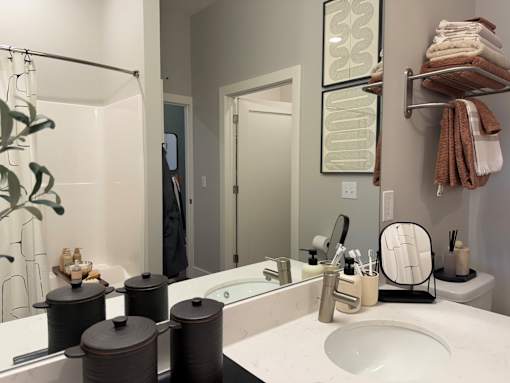 Bathroom at Haslett MI Apartments | Newton Place Apartments in Haslett, MI