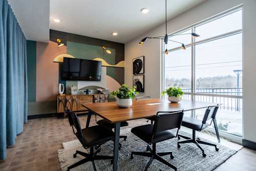 Conference room at Newton Place Apartments in Haslett, Michigan