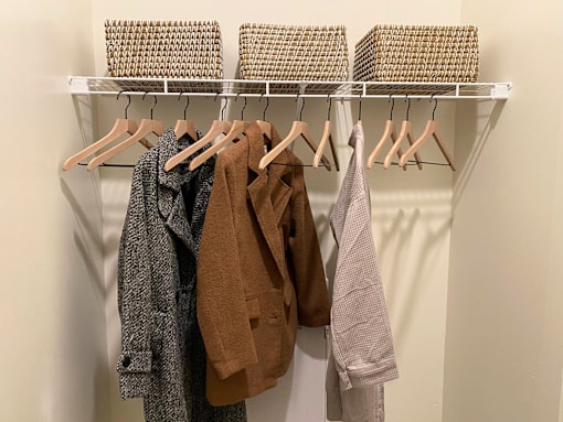 Walk-In Closet at Newton Place Apartments in Haslett, Michigan