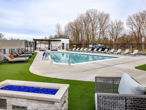 Pool  at Newton Place Apartments in Haslett, Michigan