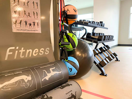 Fitness Center at Newton Place Apartments in Haslett, Michigan