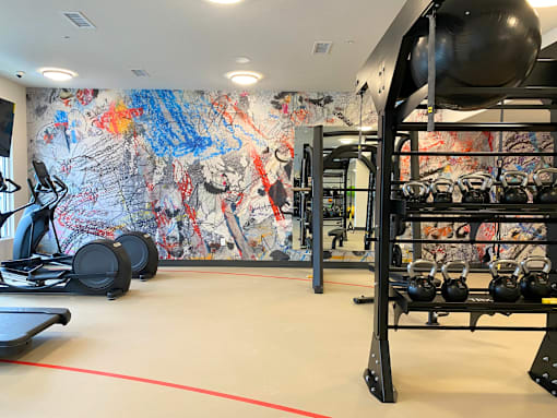 Fitness Center at Newton Place Apartments in Haslett, Michigan