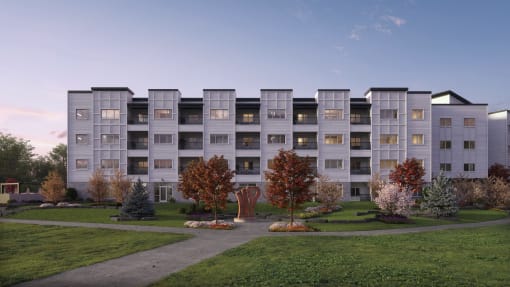 Newton Place Apartments in Haslett, MI Exterior rendering