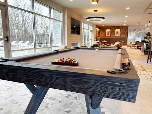 Pool table at Newton Place Apartments in Haslett, Michigan