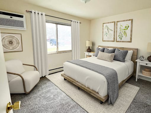 Bedroom at Okemos Village Apartments