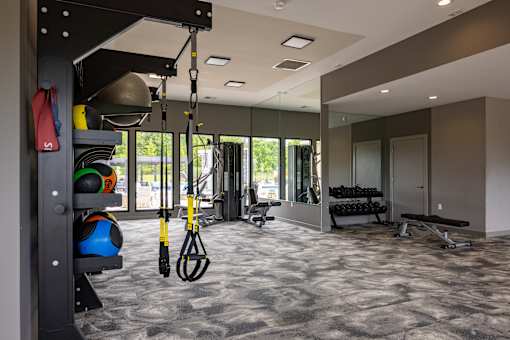 On-site fitness at Quarry Apartments and Townhomes in DeWitt Michigan