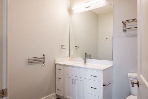 Bathroom at the Quarry Apartments in DeWitt Michigan
