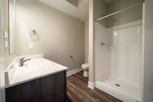 Bathroom at Apartments in Grand Rapids | Trowbridge Flats Apartments Grand Rapids MI