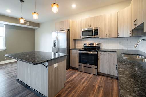 Kitchen at Apartments in Grand Rapids | Trowbridge Flats Apartments Grand Rapids MI