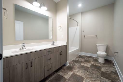 Bathroom at Apartments in Grand Rapids | Trowbridge Flats Apartments Grand Rapids MI