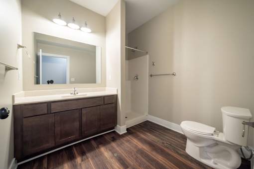 Bathroom at Apartments in Grand Rapids | Trowbridge Flats Apartments Grand Rapids MI