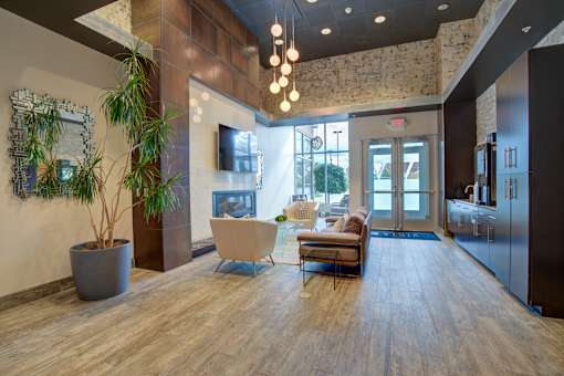 Entrance at Vista at the Heights Apartments near Eastwood Towne Center in Lansing MI
