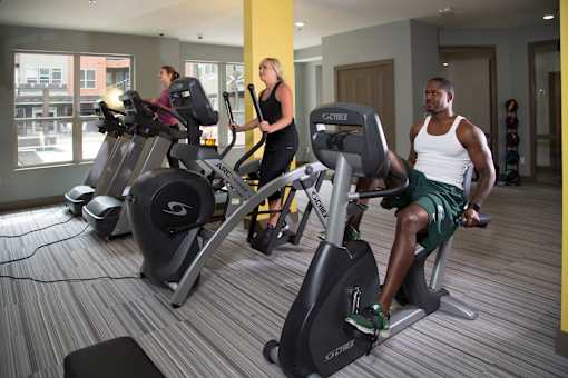 Fitness Studio at the Heights Apartments near Eastwood Towne Center