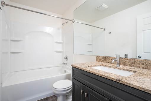 Bathroom at Whispering Pines Apartments in Holland, Michigan