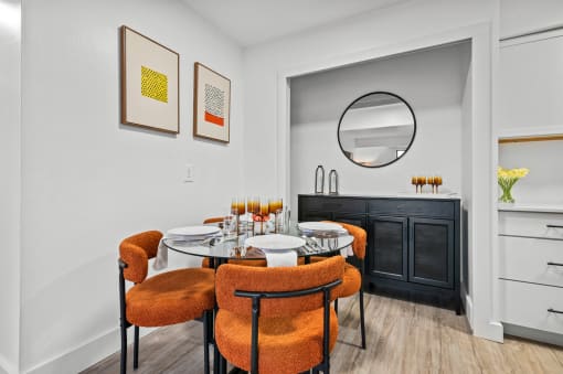 Dining Area at Park On Canal Apartments, Clinton Twp, MI, 48038