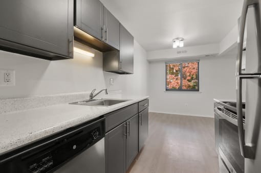 Stainless Steel Appliances at Lafayette Park Place, Detroit, MI, Detroit, Michigan