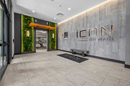 The lobby of the Icon on Main building.