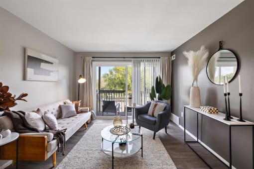 Living Area Interior at Residences at Grand Blanc Apartments - Grand Blanc, MI, Michigan